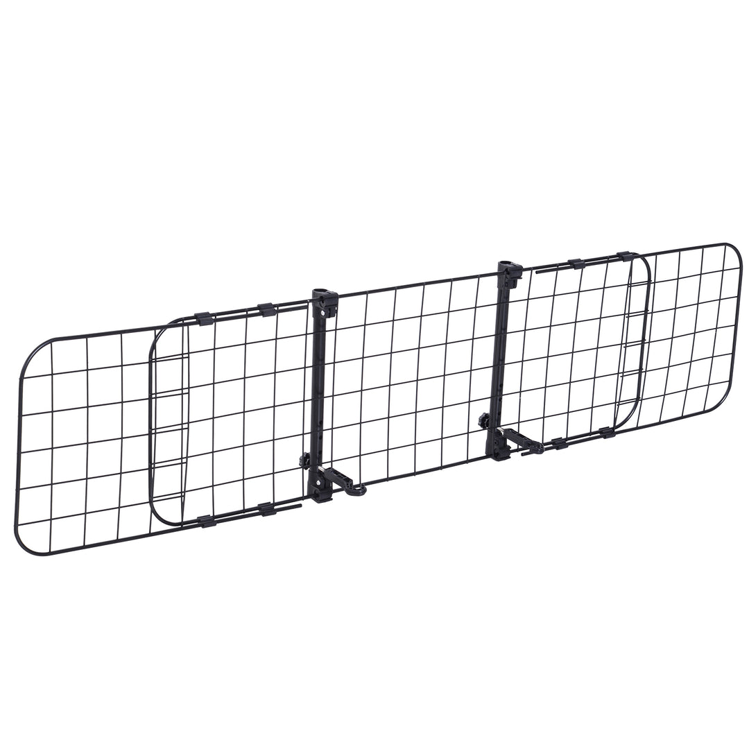 Heavy Duty Pet Car Barrier, 91-145Wx30H cm-Black