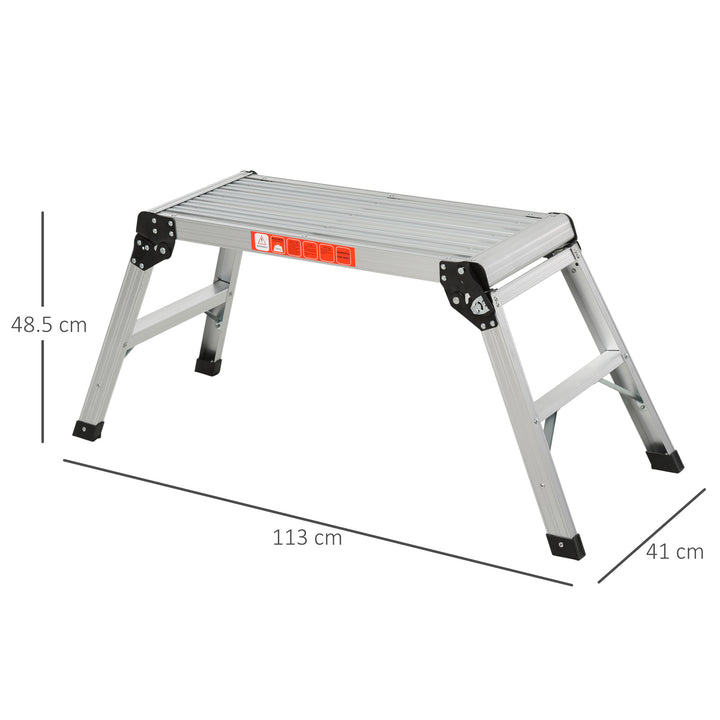 Folding Aluminum Workstand, 109L x 40W x 50H cm