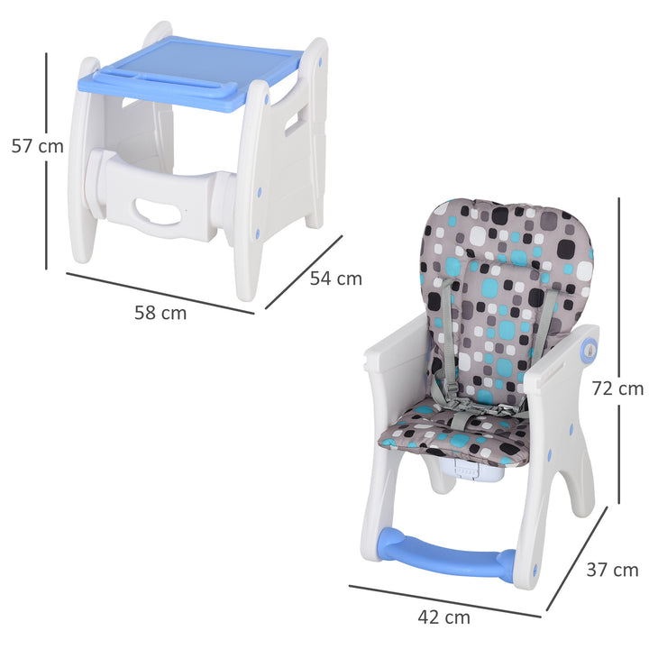 HDPE 3-in-1 Baby Booster High Chair Blue