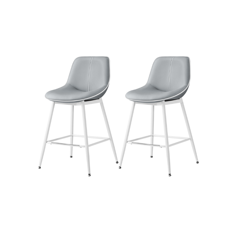 Set of 2 Counter Height Bar Stools with Back