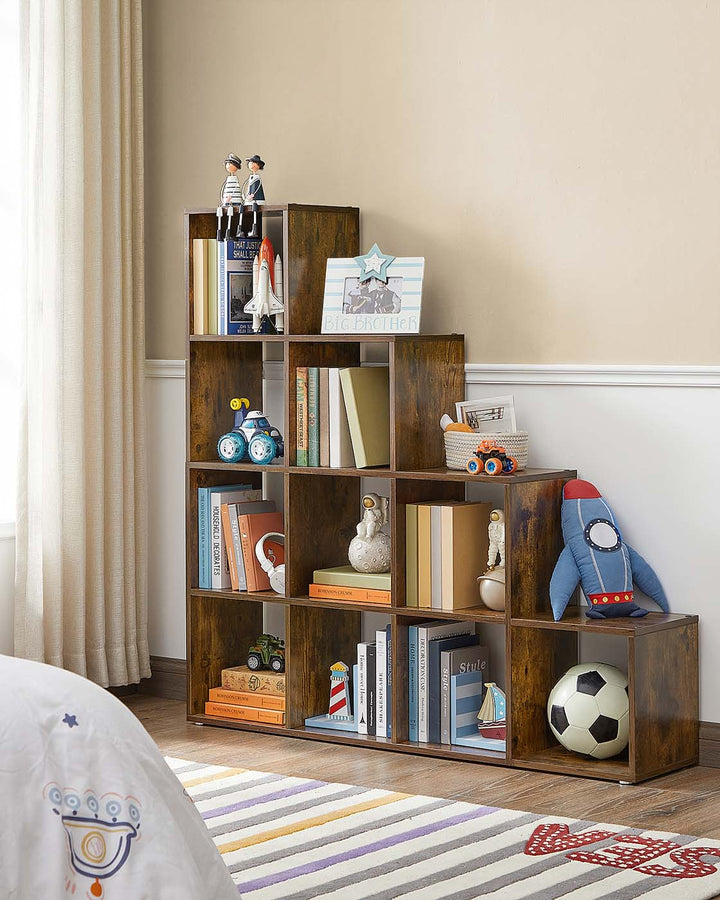 Wooden Display Staircase Shelf Organiser, Free Standing