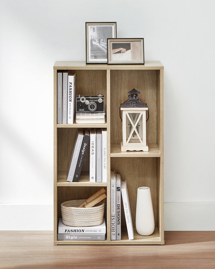 Wooden 5-Grid Bookcase