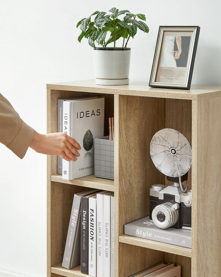 Wooden 5-Grid Bookcase