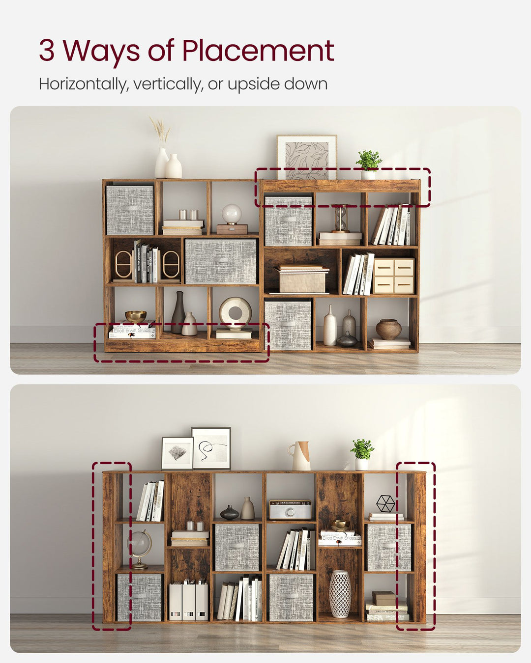 8-Compartment Bookshelf