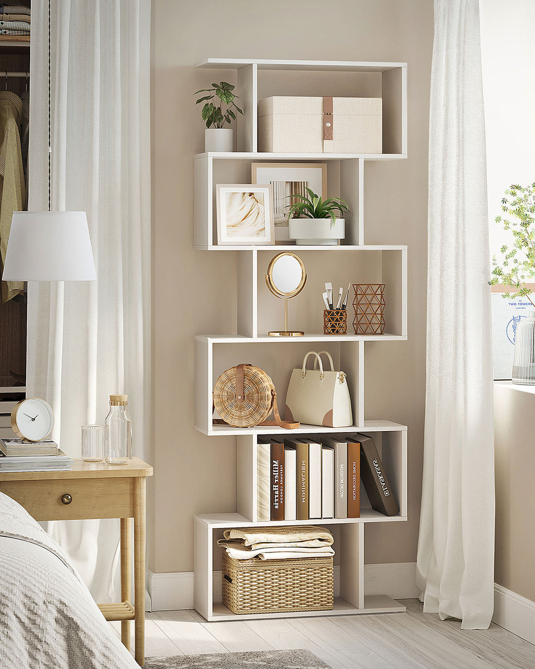 Wooden Cube Display Shelf