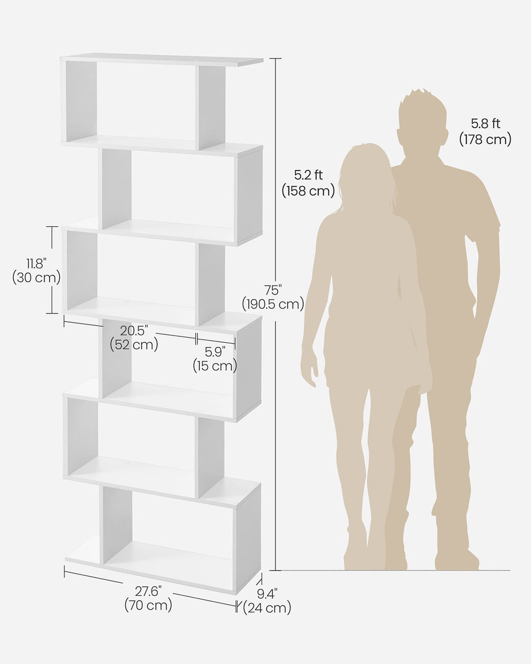 Wooden Cube Display Shelf