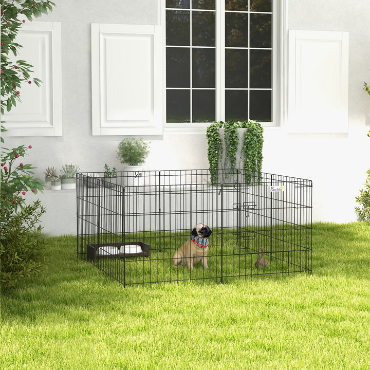 Dog Playpen Metal Crate Pet Cage, Run Indoor and Outdoor