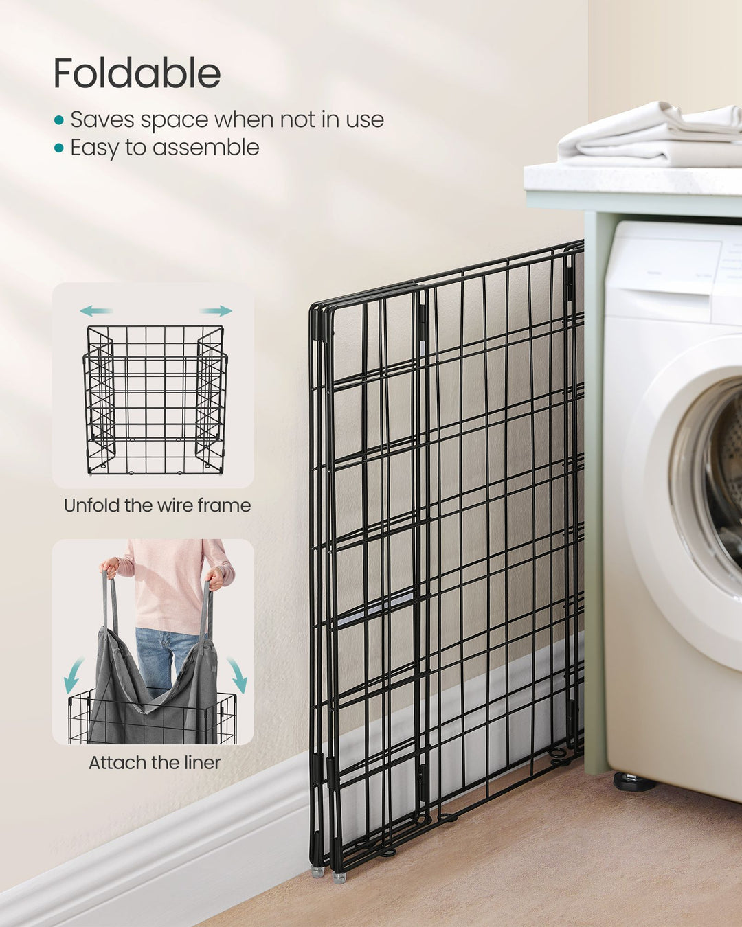 34.3 Gal. (130L) Laundry Basket - Dove Gray