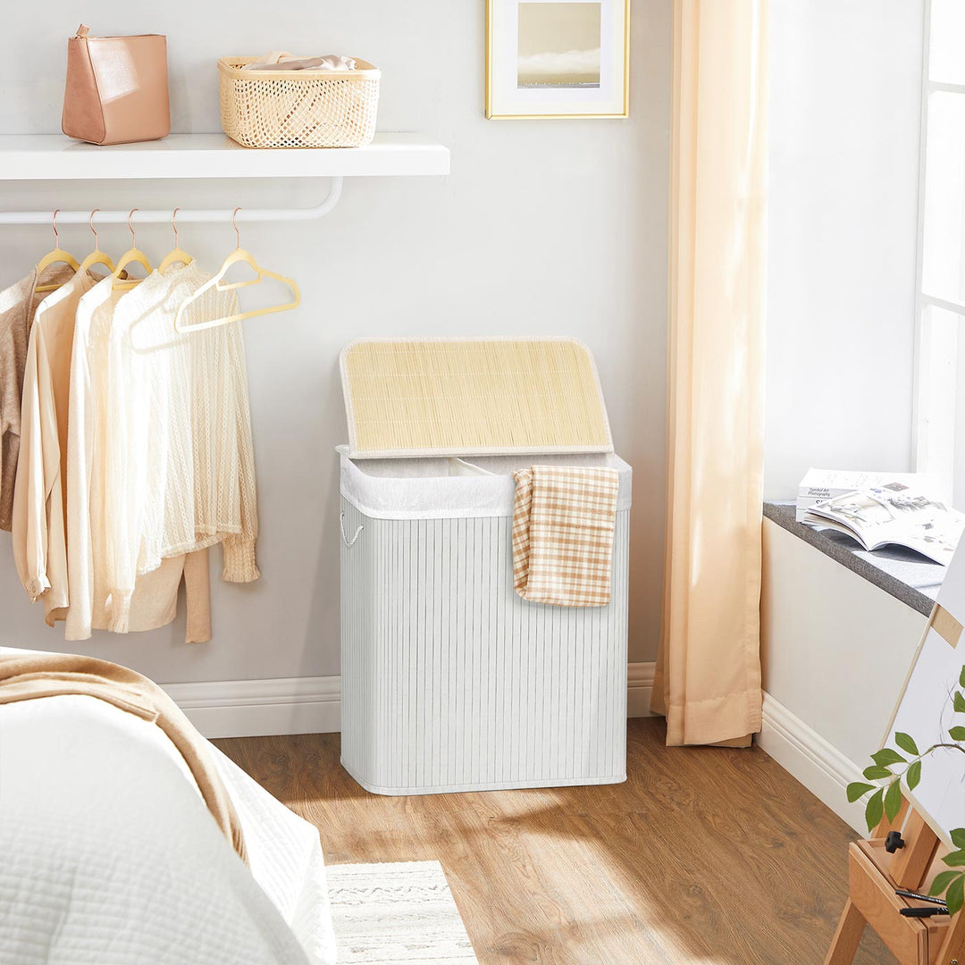 2 Sections Laundry Basket