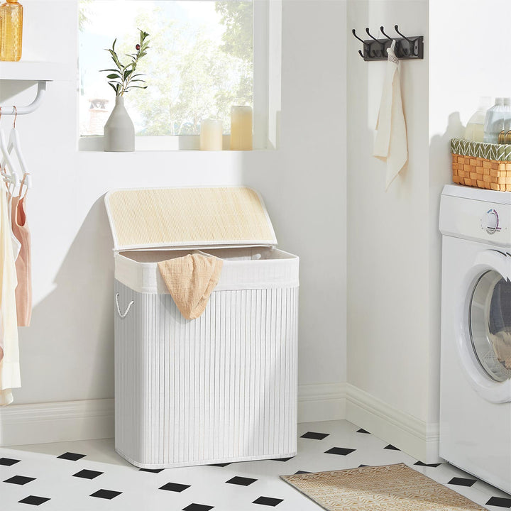 2 Sections Laundry Basket