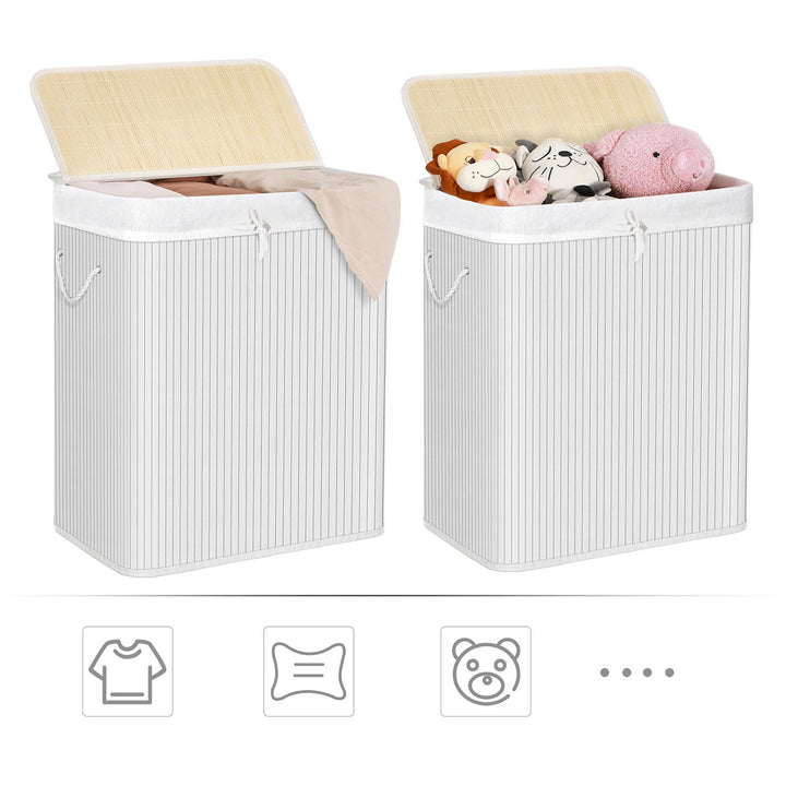 2 Sections Laundry Basket