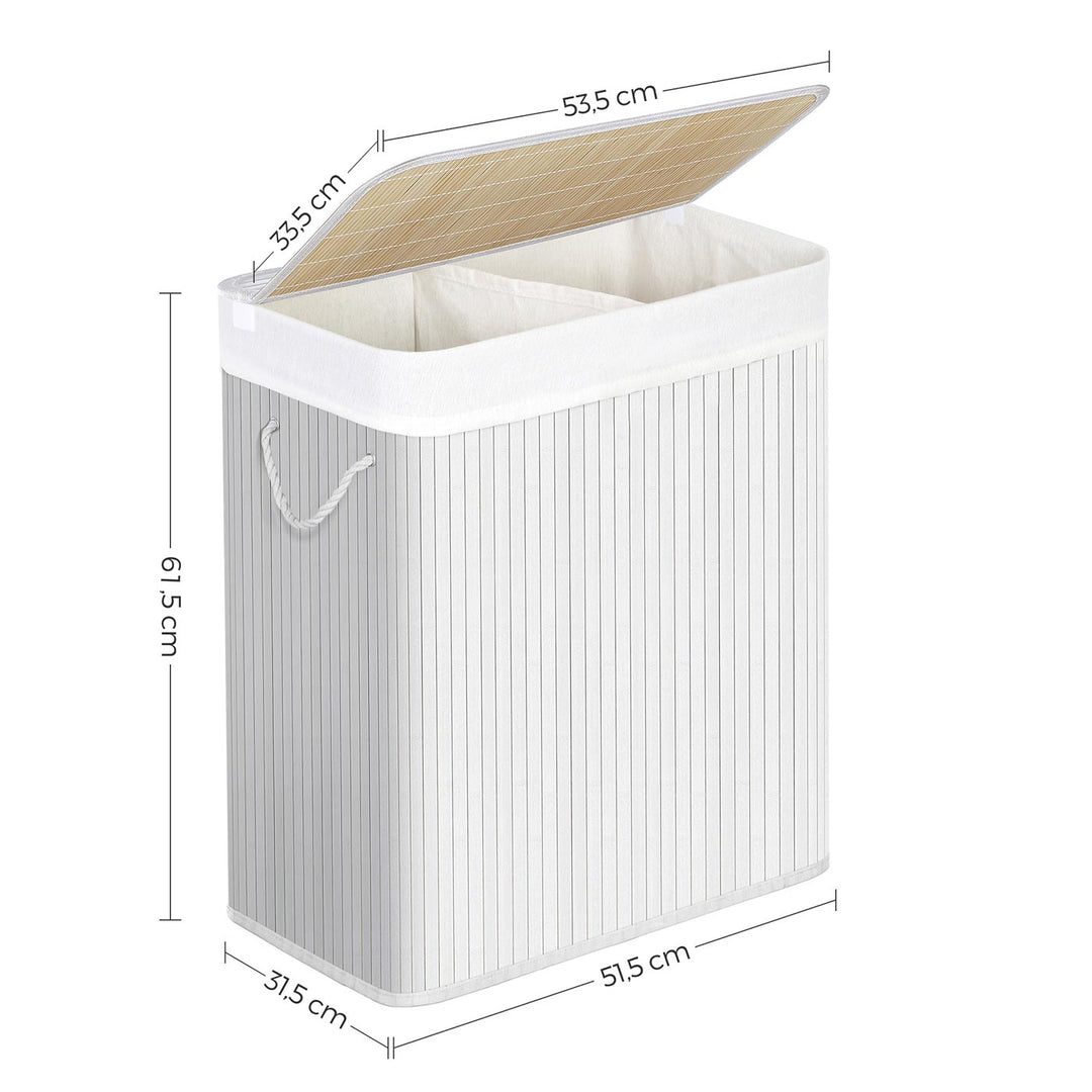 2 Sections Laundry Basket