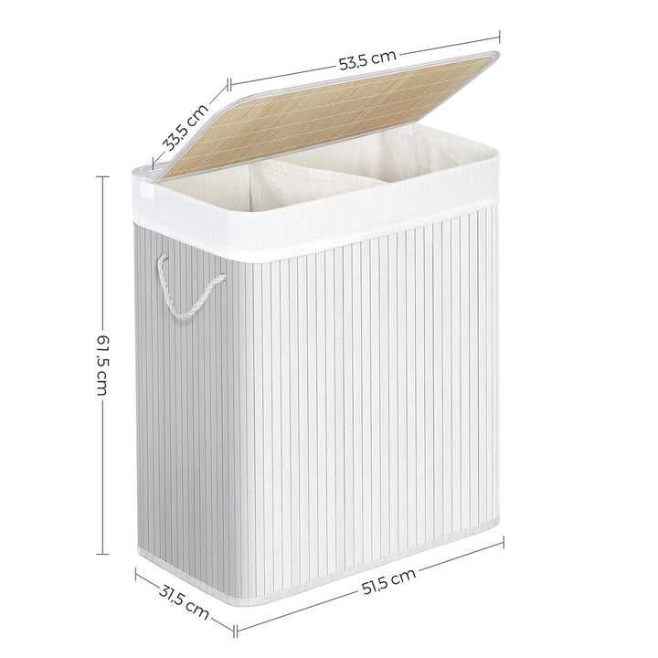 2 Sections Laundry Basket