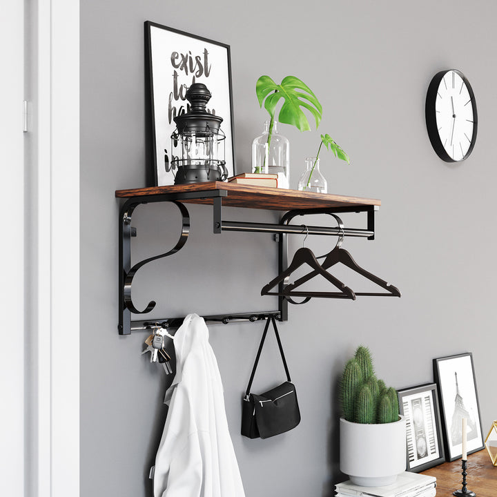 Vintage Floating Coat Shelves