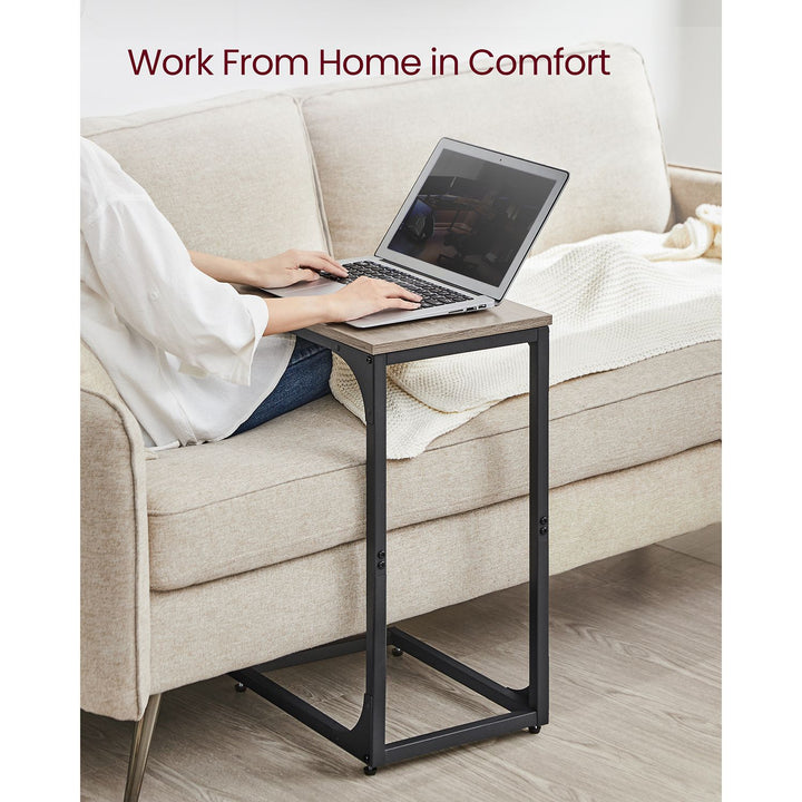 Set of 2 C-Shaped End Table - Greige Black