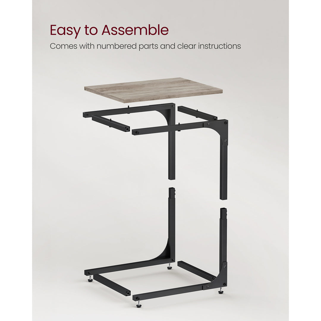 Set of 2 C-Shaped End Table - Greige Black