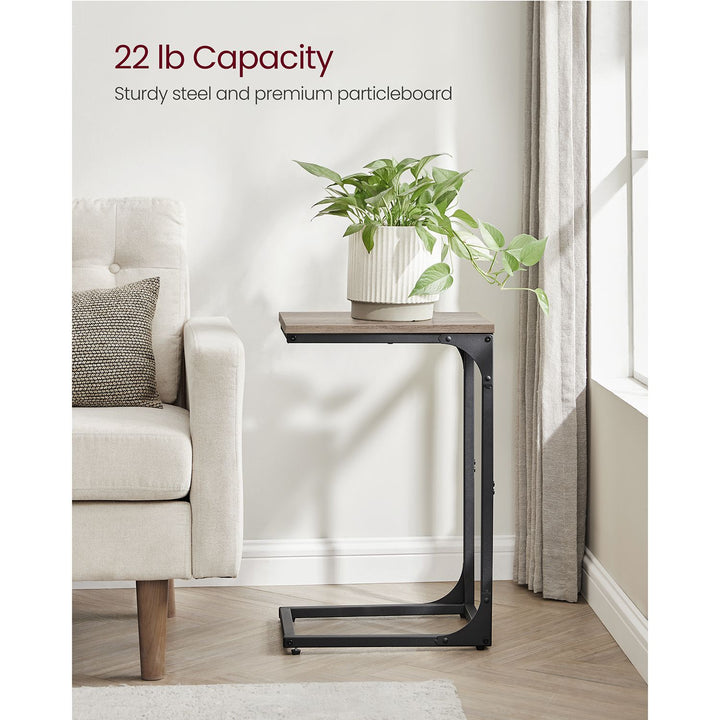 Set of 2 C-Shaped End Table - Greige Black
