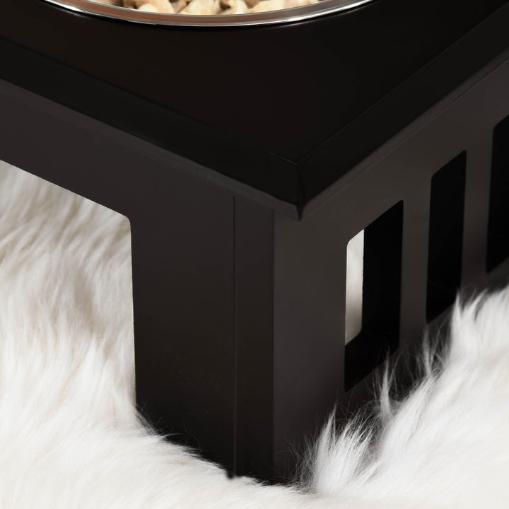 Pawhut Stainless Steel Pet Feeder, 58.4Lx30.5Wx25.4H cm-Brown