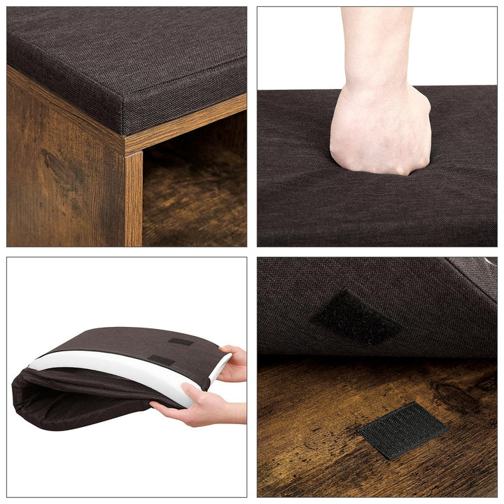 Adjustable Shelves Storage Bench