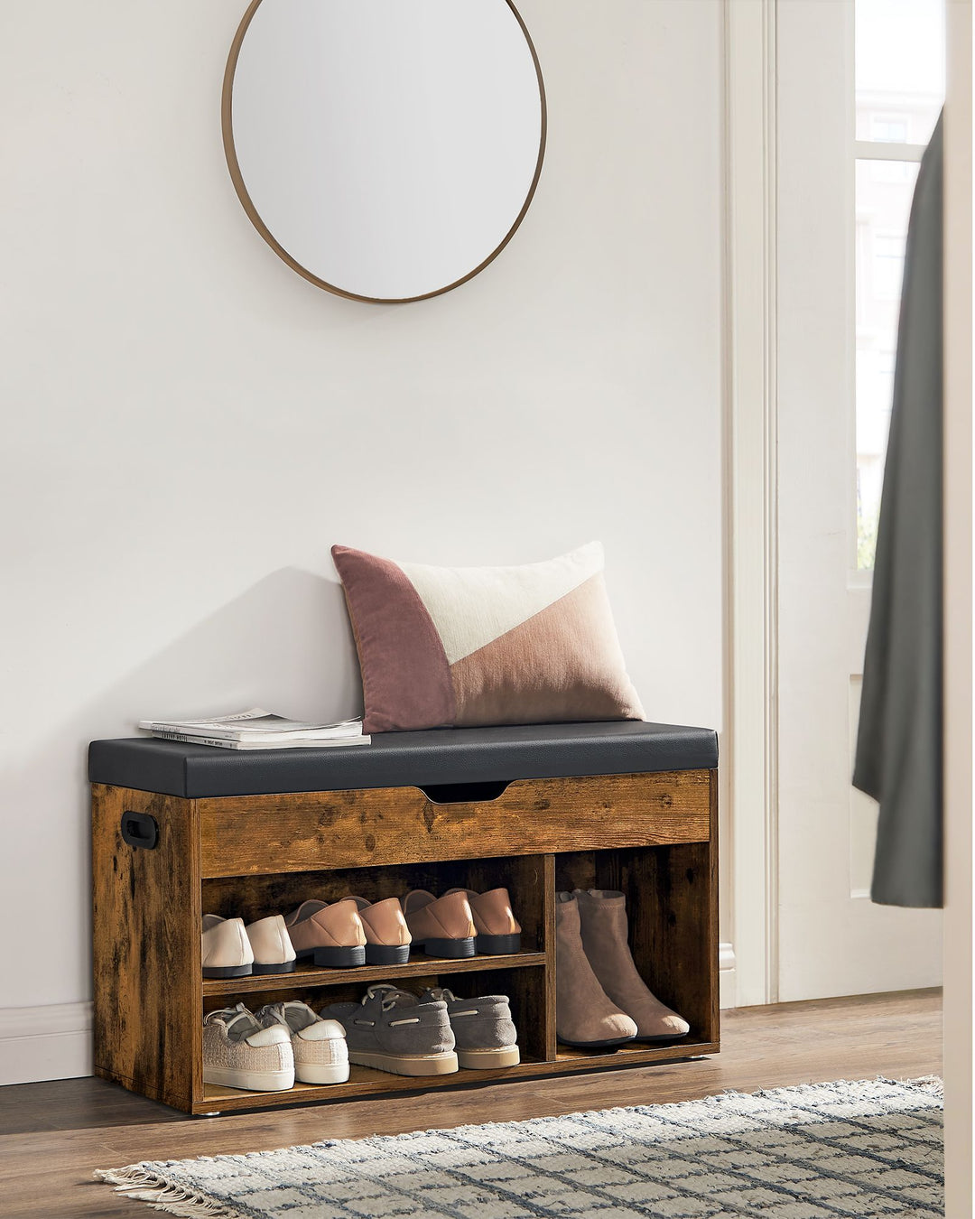 3 Compartments Shoe Bench