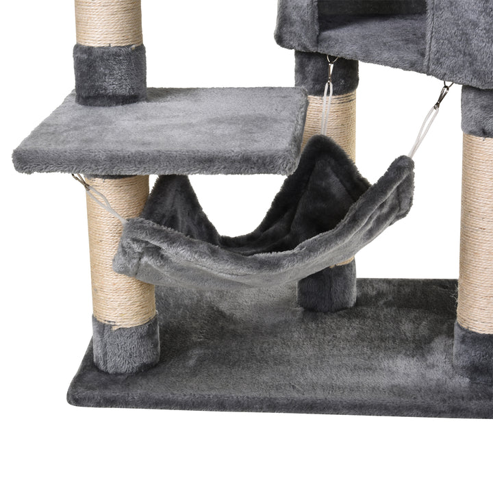 Cat Tree Condo Tower Multi-level Height 150CM  Kittens Activity Stand House with Toys & Various Scratching Posts