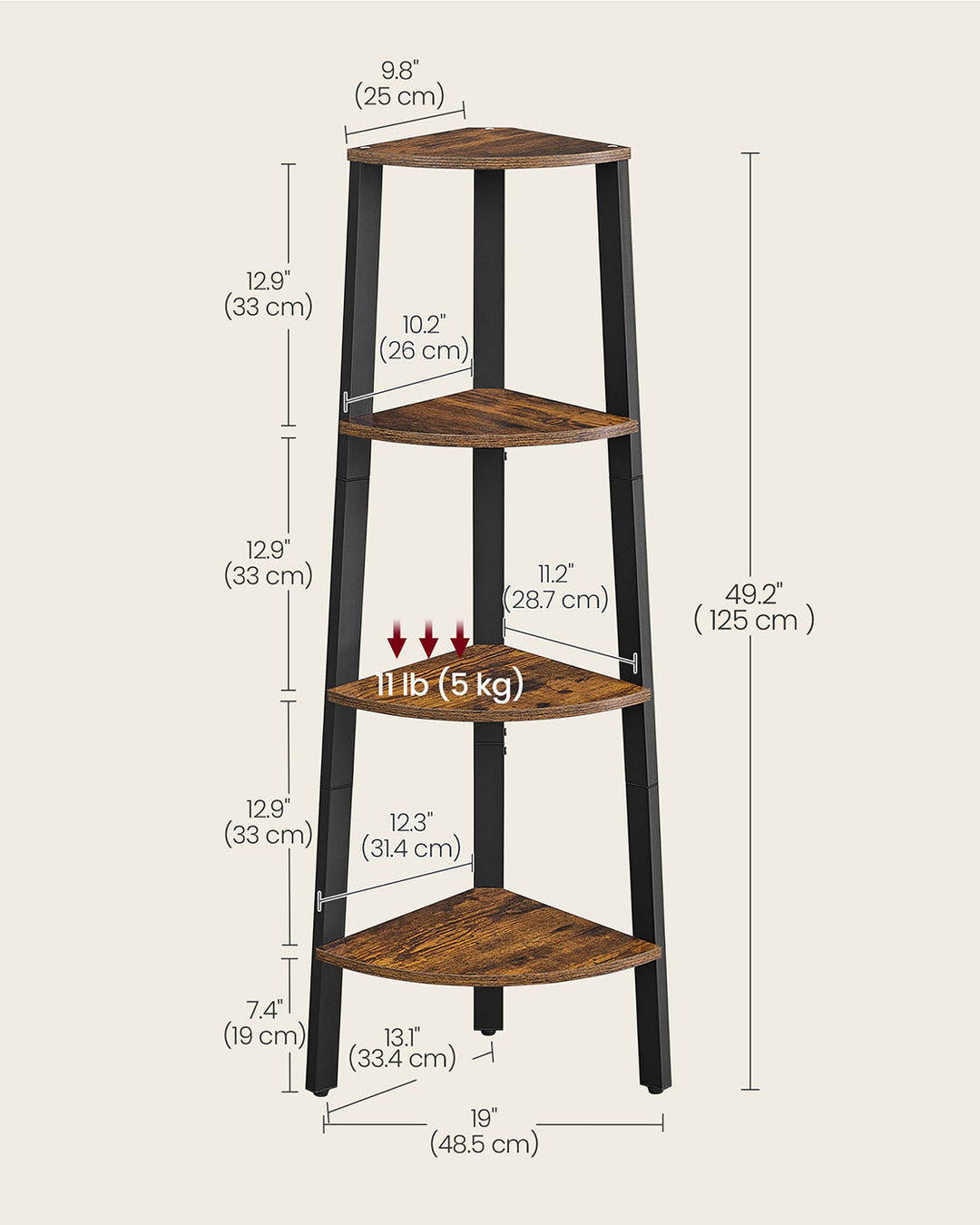 Antique Corner Shelf Rack