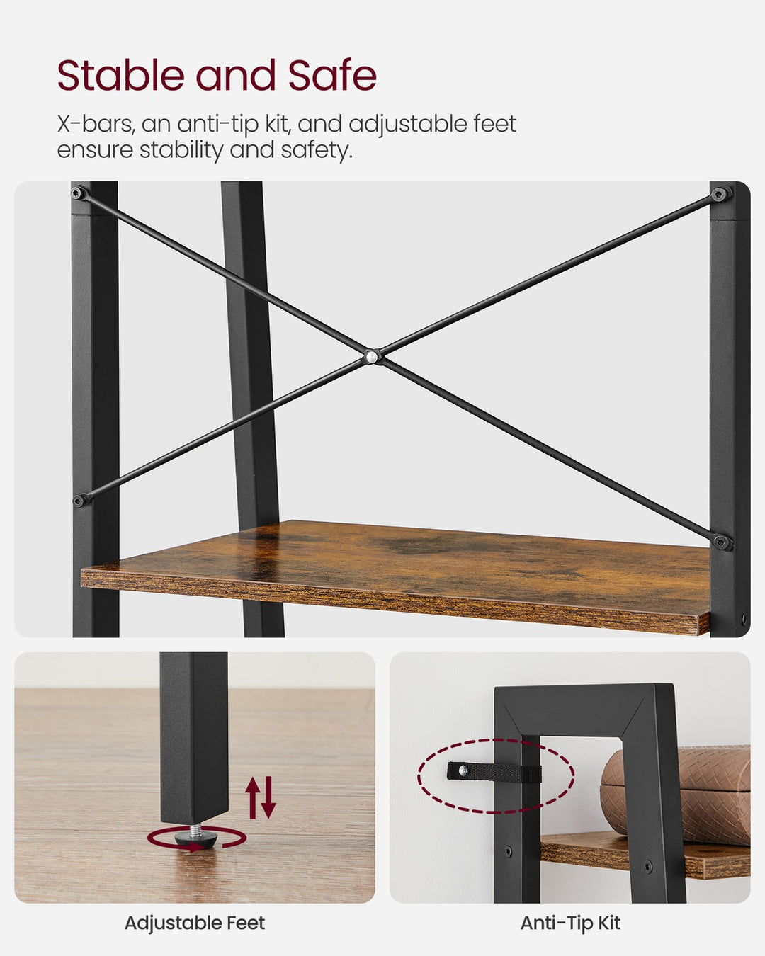 4 Tiers Ladder Shelf