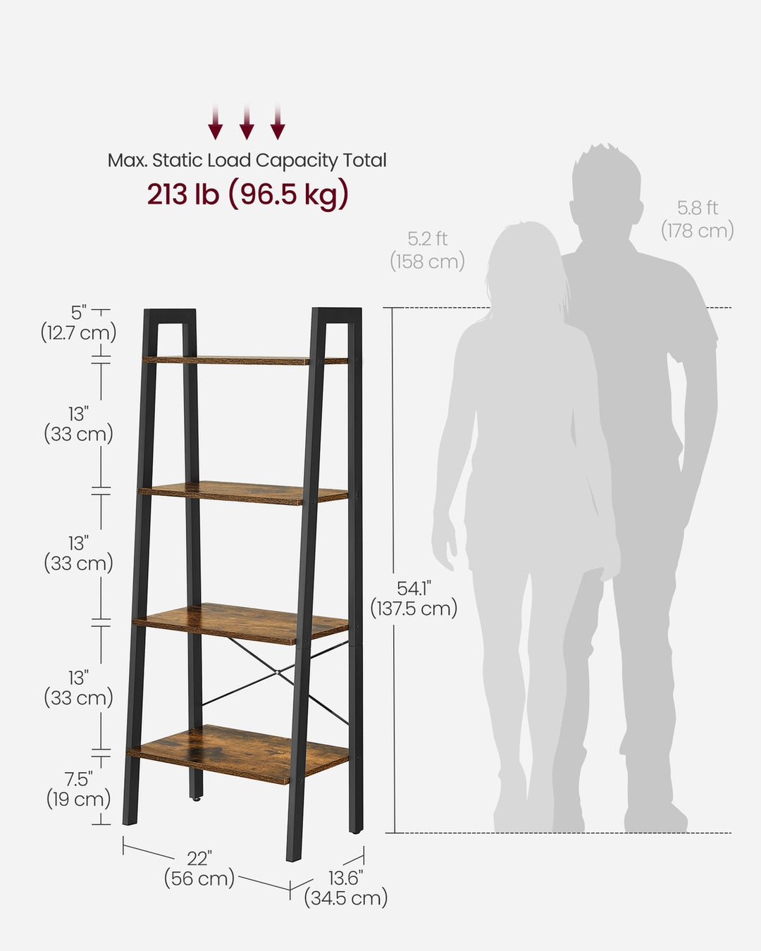 4 Tiers Ladder Shelf