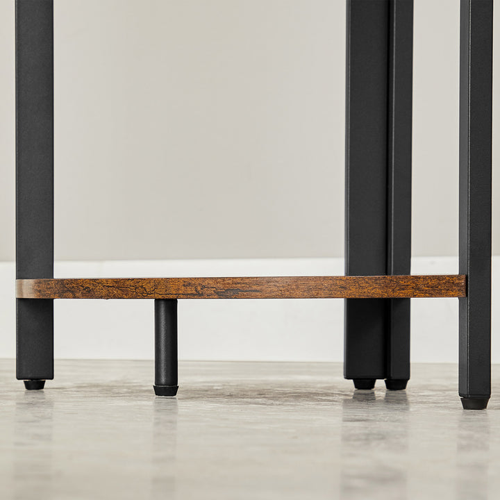 Industrial Brown 5-tier Free Standing Corner Shelf