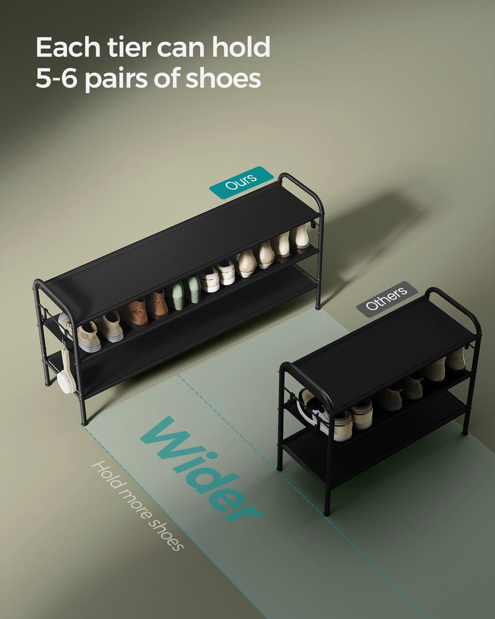 3 Tier Shoe Organizer Holds up to 18 Pairs of Shoes