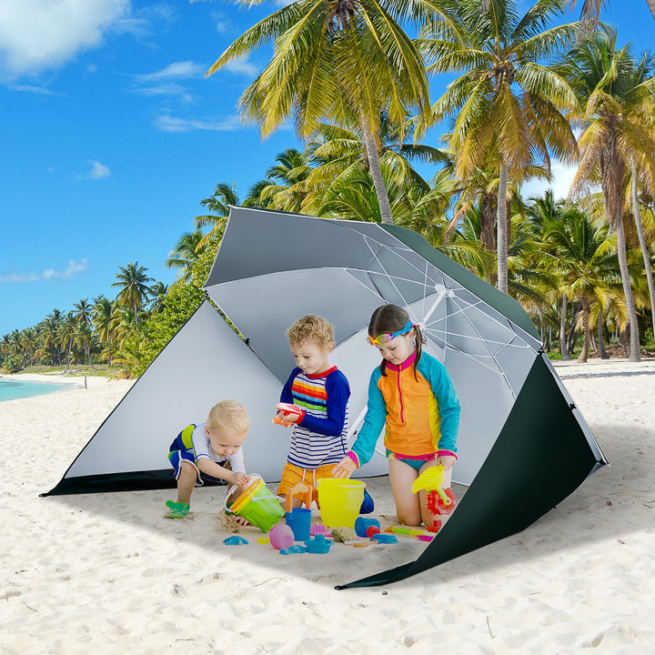 All-Weather Beach Umbrella Shelteneer-Green