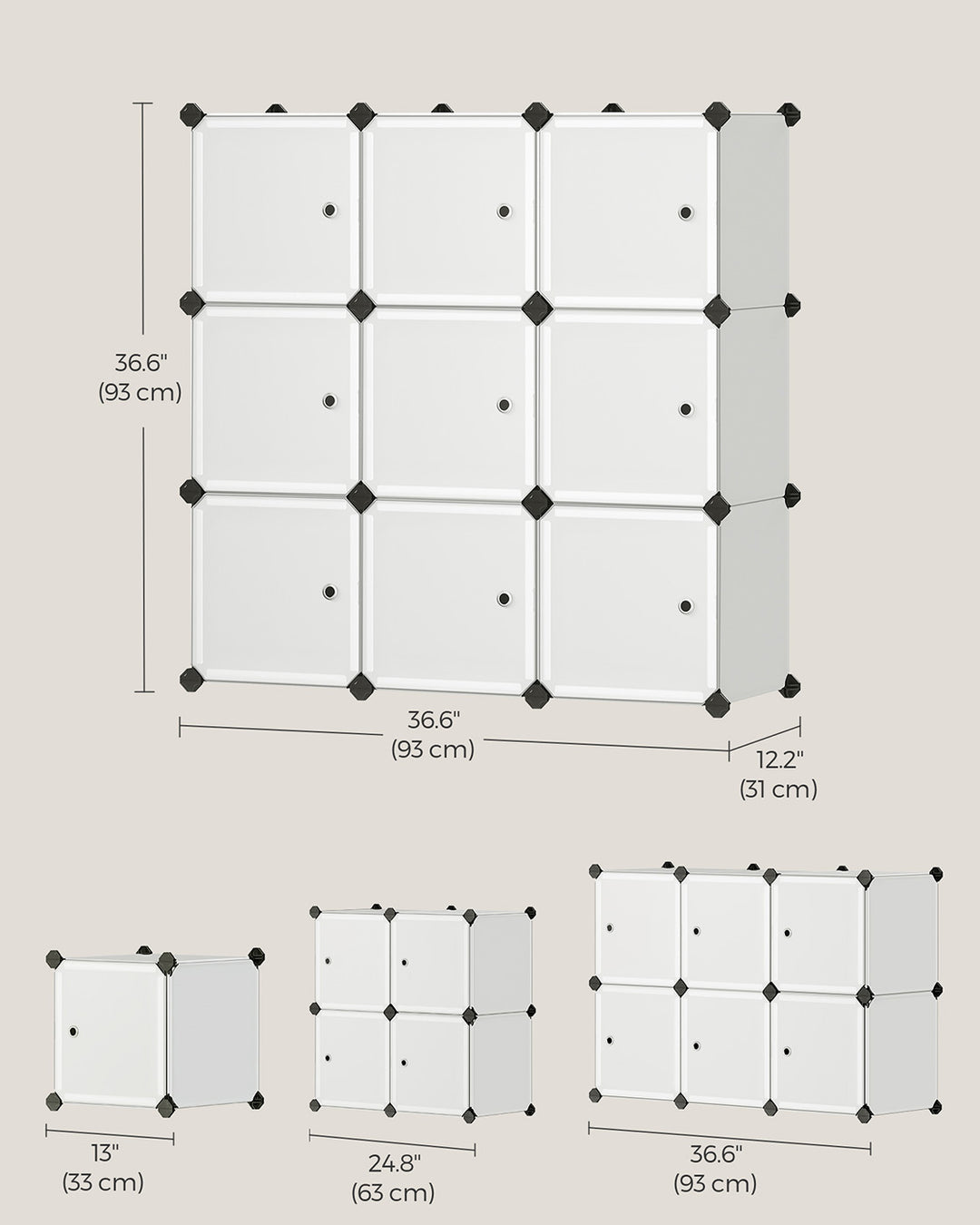 9 Cube Storage Organiser