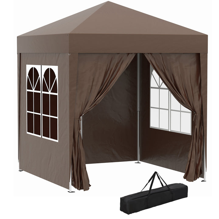 Outsunny Pop Up Gazebo Canopy, size (2 x 2m)- Coffee