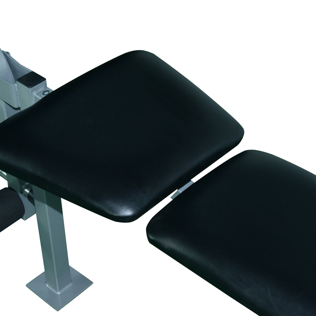 Heavy Duty Adjustable Multi Gym Chest Leg Arm Weight Bench - Black/Silver