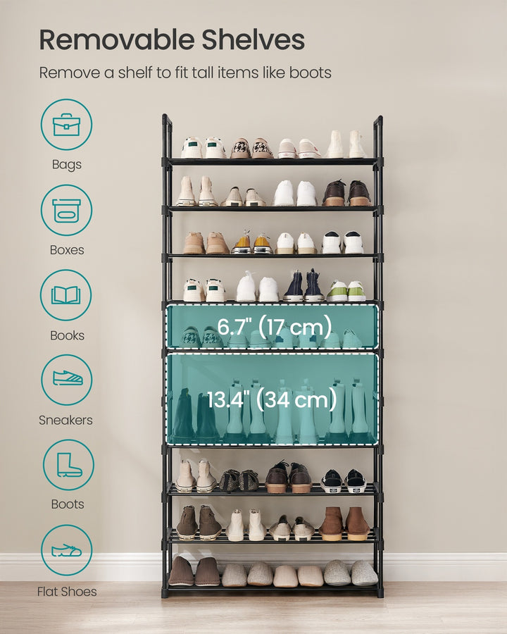 10-Tier Large Shoe Organiser Rack