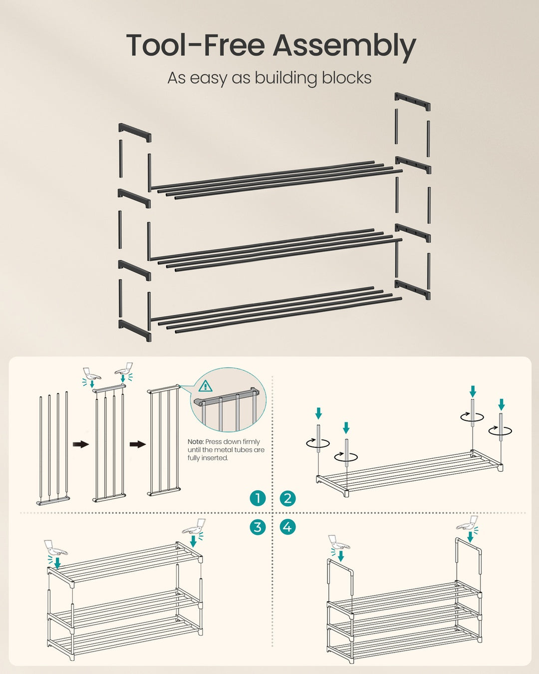 10-Tier Large Shoe Organiser Rack