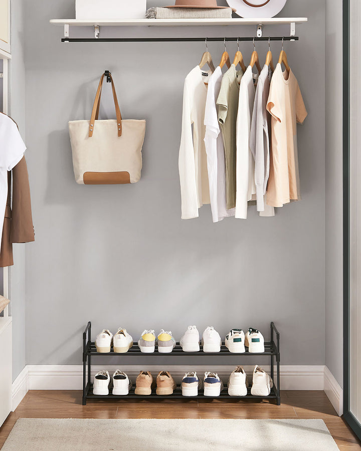 Slatted Metal Shoe Rack