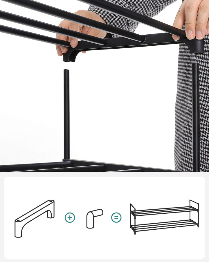 Slatted Metal Shoe Rack