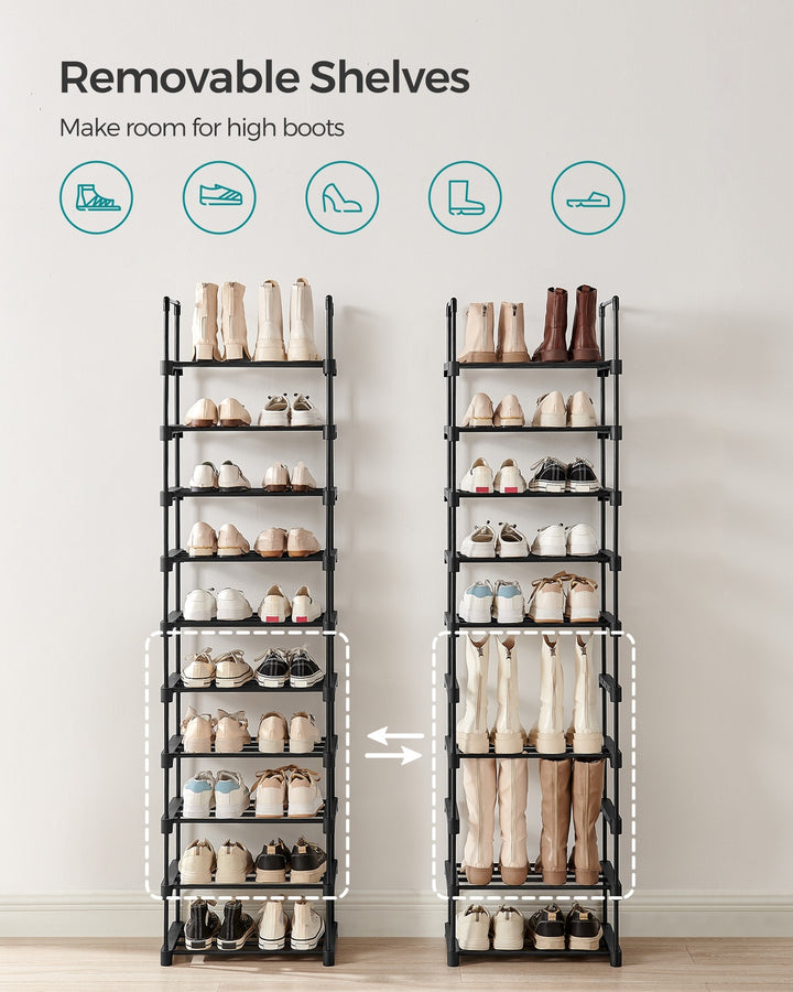 Large Shoe Rack Organiser-Black