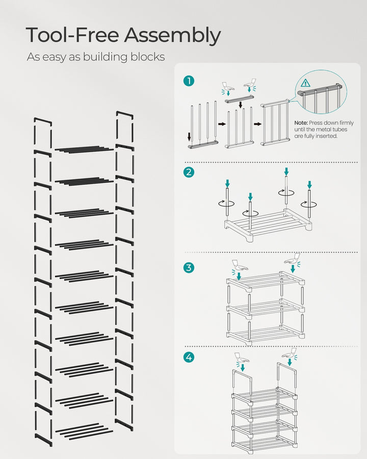Large Shoe Rack Organiser-Black