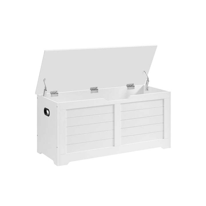 Storage Chest with 2 Safety Hinges - Matte White