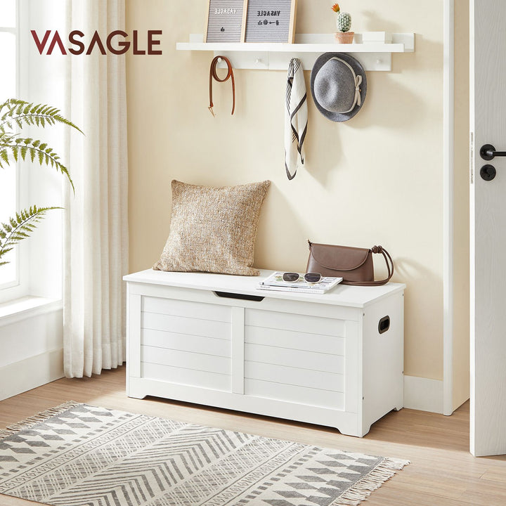 Storage Chest with 2 Safety Hinges - Matte White