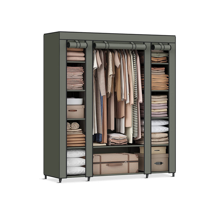 Portable Closet with 12 Compartments Sage Green