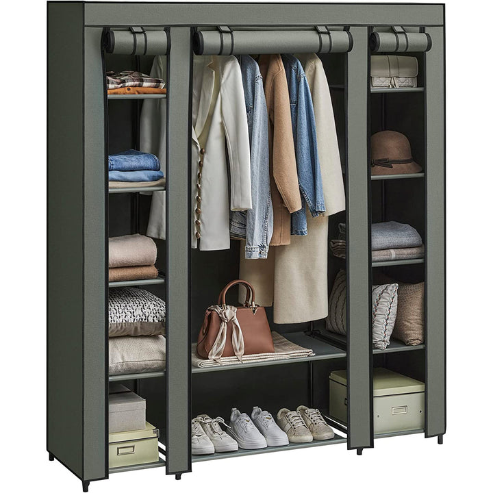 Portable Closet with 12 Compartments Sage Green