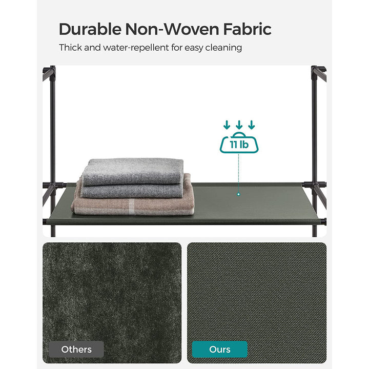 Portable Closet with 12 Compartments Sage Green