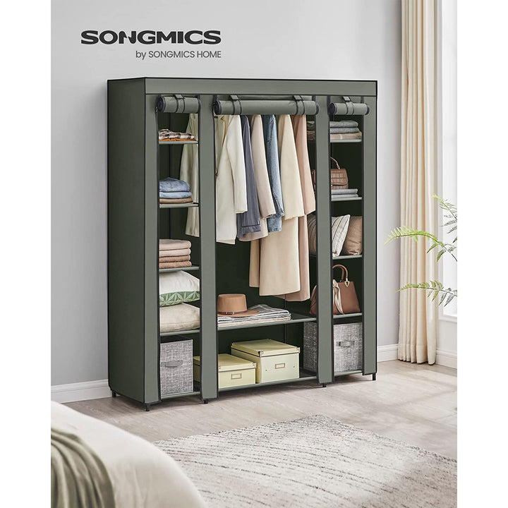 Portable Closet with 12 Compartments Sage Green