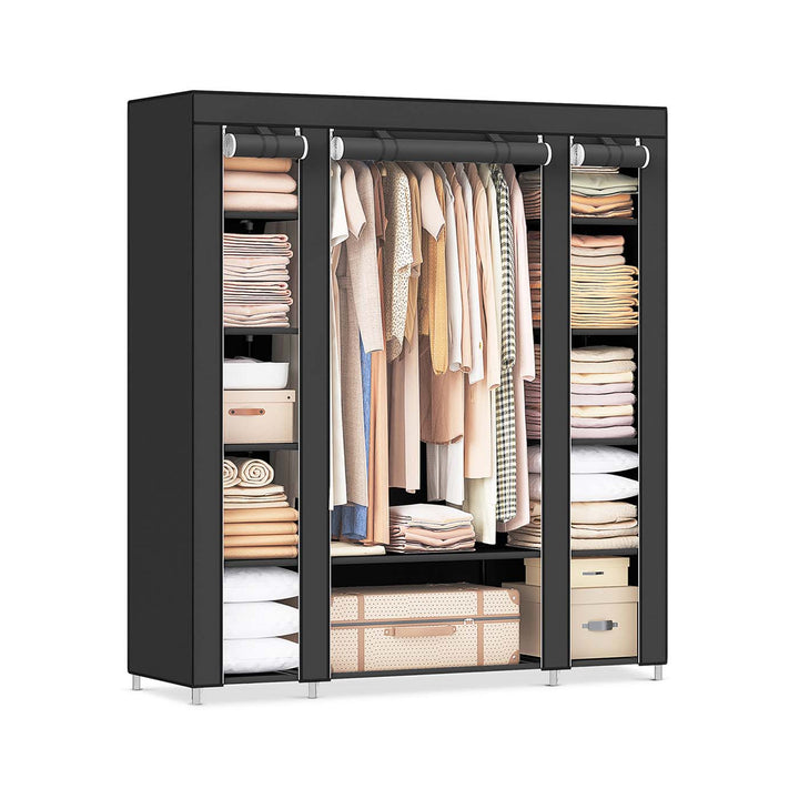 12 Shelves Canvas Wardrobe