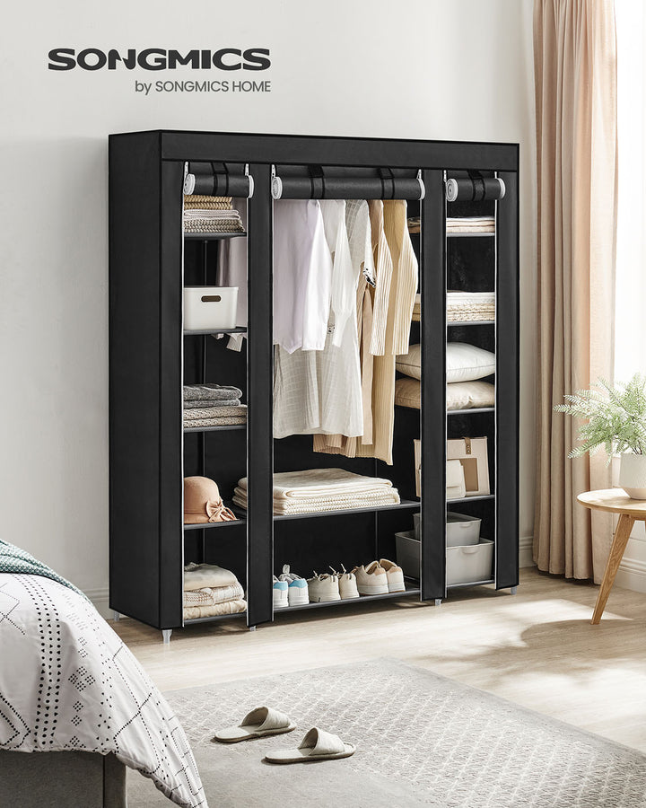 12 Shelves Canvas Wardrobe