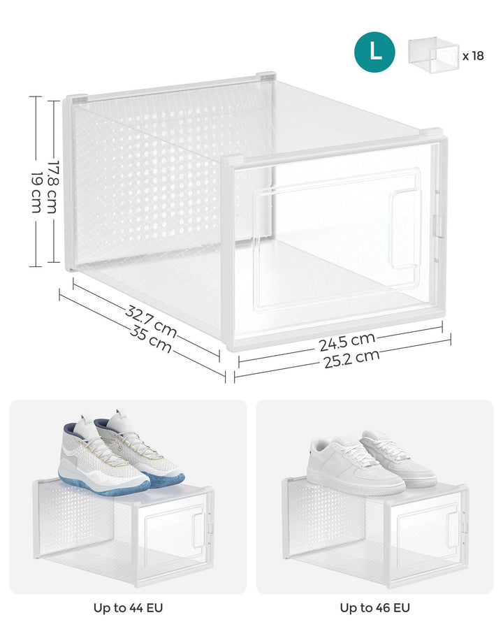 8 Stackable Shoe Boxes