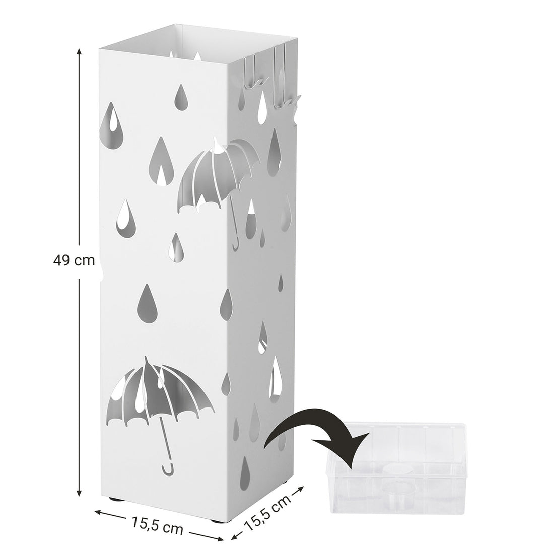 White Metal Umbrella Stand